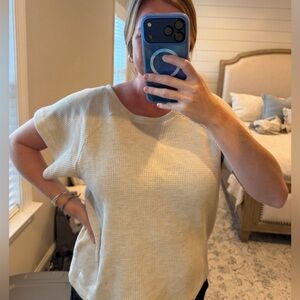 Albion Cream Short Sleeve Top